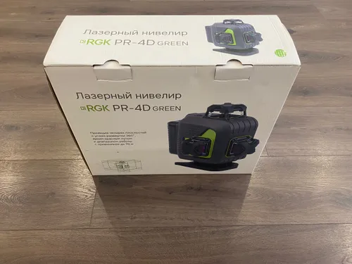 RGK PR-4D Green - лазерный уровень (360° / зеленый луч / 70м с приемником / АКБ)