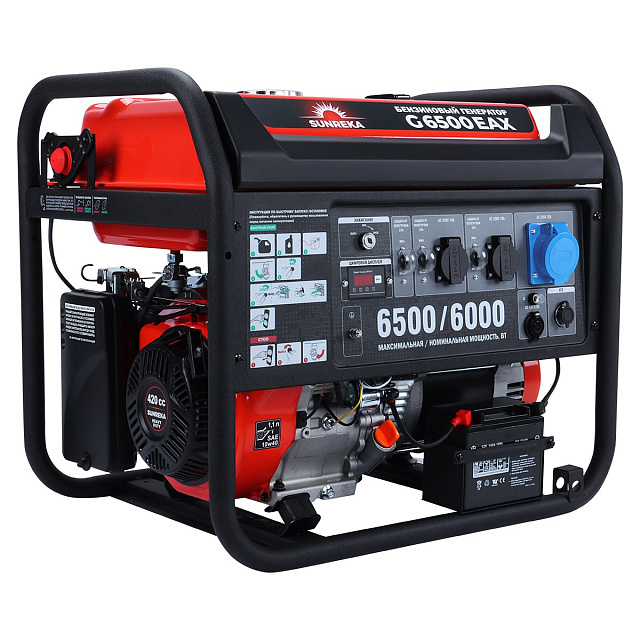 SUNREKA G6500EAX в тихом зимнем кожухе 1200 RAL 8019 - бензиновый генератор