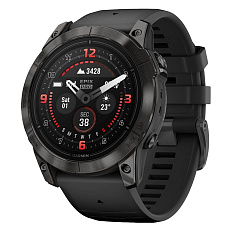 Часы Garmin EPIX PRO (Gen 2) Sapphire Edition 51 мм, титановый угольно-серый, DLC, черный силиконовый ремешок