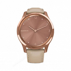 Часы gps  Garmin Vivomove Luxe розовое золото со светло-песочным кожаным ремешком
