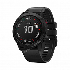 Часы Garmin Fenix 6X Pro Black черные с черным ремешком