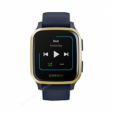 Garmin Venu Sq Music Edition темно-синий с золотистым алюминиевым безелем