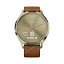 Garmin Vivomove HR золотые со светло-коричневым кожаным ремешком умные часы