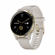 Часы Garmin Venu 2S песочного цвета с золотистым безелем
