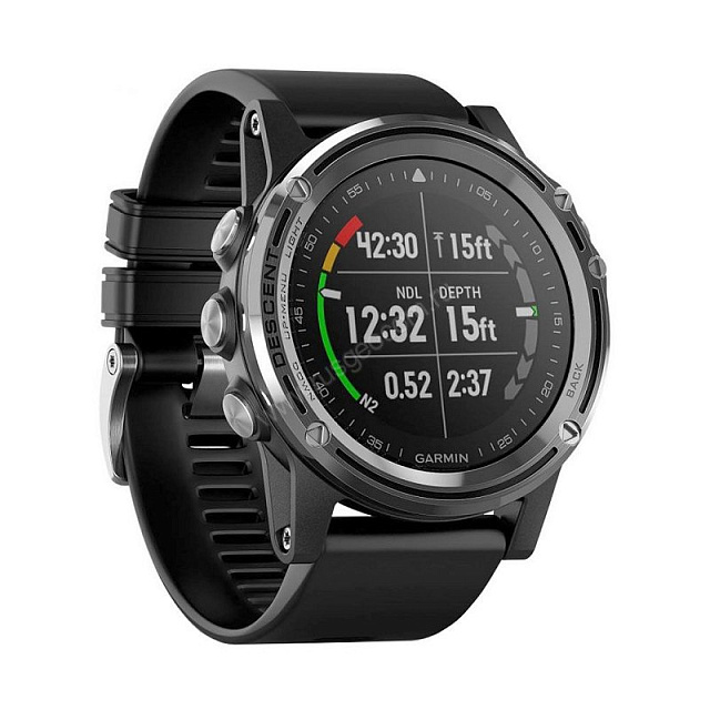 Часы для плавания Garmin Descent Mk1 Silver w/Black Band