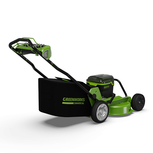 Greenworks GC82LM30 бесщеточная, 82V с АКБ 5 Ач + ЗУ 4А - аккумуляторная газонокосилка