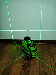 RGK PR-3G + штанга-упор - лазерный нивелир 3d с зеленым лучом