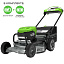 Greenworks LM221S бесщеточная, 82V с АКБ 5 Ач + ЗУ 4А - аккумуляторная газонокосилка самоходная