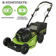 Аккумуляторная газонокосилка Greenworks GC82LM51SP2