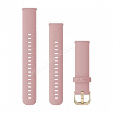 Ремешок сменный Garmin Quick Release 18 мм (силиконовый) светло-розовый с золотистой застежкой