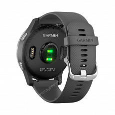 беговые  часы Garmin Vivoactive 4 серые с серебристым безелем