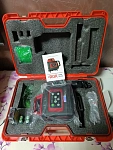 RGK SP-400G + элевационный штатив RGK SH-170 + рейка RGK LR-2 + дальномер RGK DL100G - ротационный нивелир с зеленым лучом