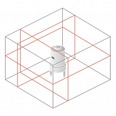 Схема лучей лазерного нивелира Bosch GLL 3-80 C