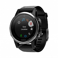 Часы с GPS Garmin Fenix 5S серебристые с черным ремешком