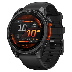 Garmin Fenix 8 Slate Gray 47mm c черным ремешком