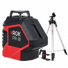 Лазерный уровень RGK PR-81 + штатив RGK LET-170 + кронштейн RGK K-7