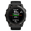 Часы Garmin EPIX (Gen 2) Sapphire Edition 51 мм, титановый угольно-серый, DLC, черный силиконовый ремешок