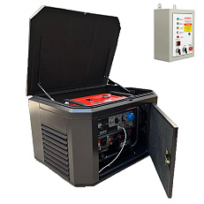 A-iPower A8000EAX в супертихом зимнем кожухе 1400SS RAL 8019 + блок автозапуска A-iPower 230 В, 50 А