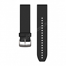 Ремешок сменный Garmin QuickFit 22 мм (силикон) черный с серебряным