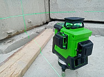 RGK PR-3G + штанга-упор - лазерный нивелир 3d с зеленым лучом