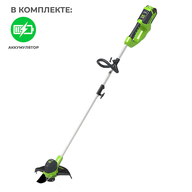 Greenworks G40LT30, 40V с АКБ 2 Ач USB, без ЗУ - аккумуляторный триммер