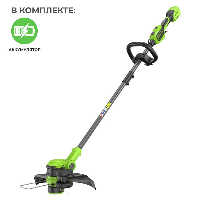 Greenworks GD24LT331 бесщеточный, 24V c АКБ 2 Ач USB, без ЗУ - аккумуляторный триммер