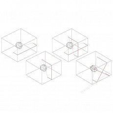 Схема лучей лазерного нивелира RGK LP-103 -варианты эксплуатации