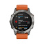 Спортивные часы Garmin Fenix 6 Sapphire титановый с оранжевым ремешком
