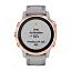 Часы для бега Garmin Fenix 6S Sapphire розовое золото с серым ремешком