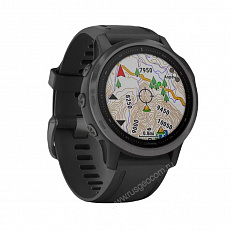Спортивные часы Garmin Fenix 6S Sapphire серый DLC с черным ремешком