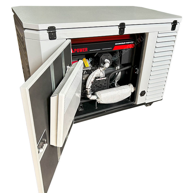 A-iPower A13000TEAX в супертихом зимнем кожухе 1700SS RAL 7035 + блок автозапуска A-iPower 230В/400В 100А 8 ПИН