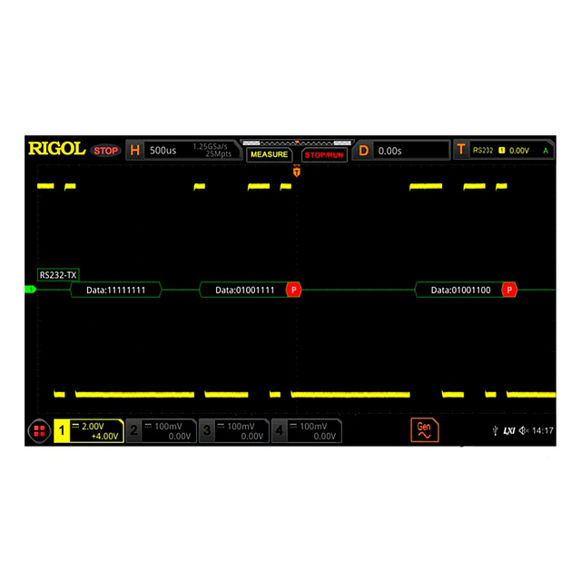 Опция анализа и запуска по шинам RS232/UART DS8000-R-COMP