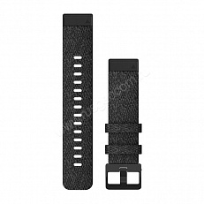 Ремешок сменный Garmin QuickFit 20 мм (нейлон) черного цвета с черной пряжкой