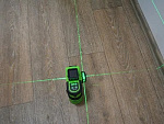 RGK PR-3G + штанга-упор - лазерный нивелир 3d с зеленым лучом