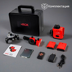 RGK ALPHA 3D - лазерный уровень 3D (360° / зелёный луч / 40м / АКБ)