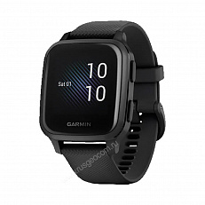 Часы Garmin Venu Sq Music Edition черный с серым алюминиевым безелем