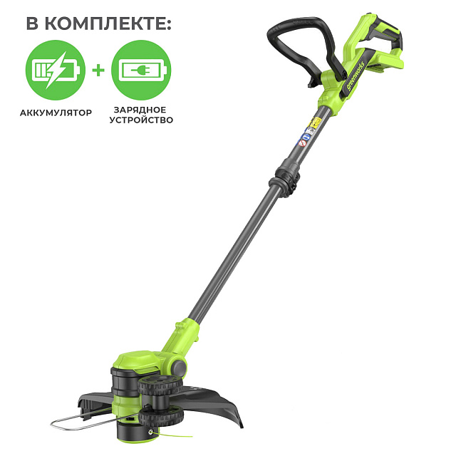 Greenworks GD40LT331, 40V с АКБ 8 Ач + ЗУ 2А - аккумуляторный триммер