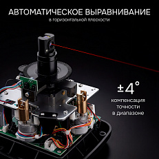 RGK SP-400 - ротационный нивелир (ротационный / красный луч /400м с приемником  / ±0,1 мм / АКБ)