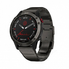 Смарт-часы Garmin Fenix 6 Pro Solar титановый DLC карбон с DLC титановым ремешком.