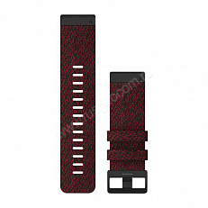 Ремешок сменный Garmin QuickFit 26 мм (нейлоновый) красно-черный