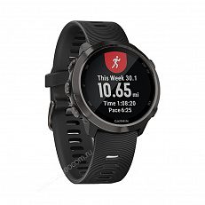 спортивные Часы Garmin Forerunner 645 Music серые с черным ремешком