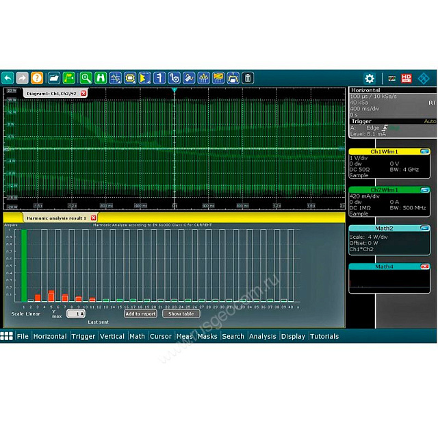 Опция анализа мощности Rohde   Schwarz RTA-K31 для осциллографа RTA4000